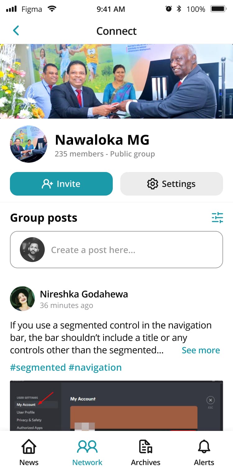 Co-Lab group view