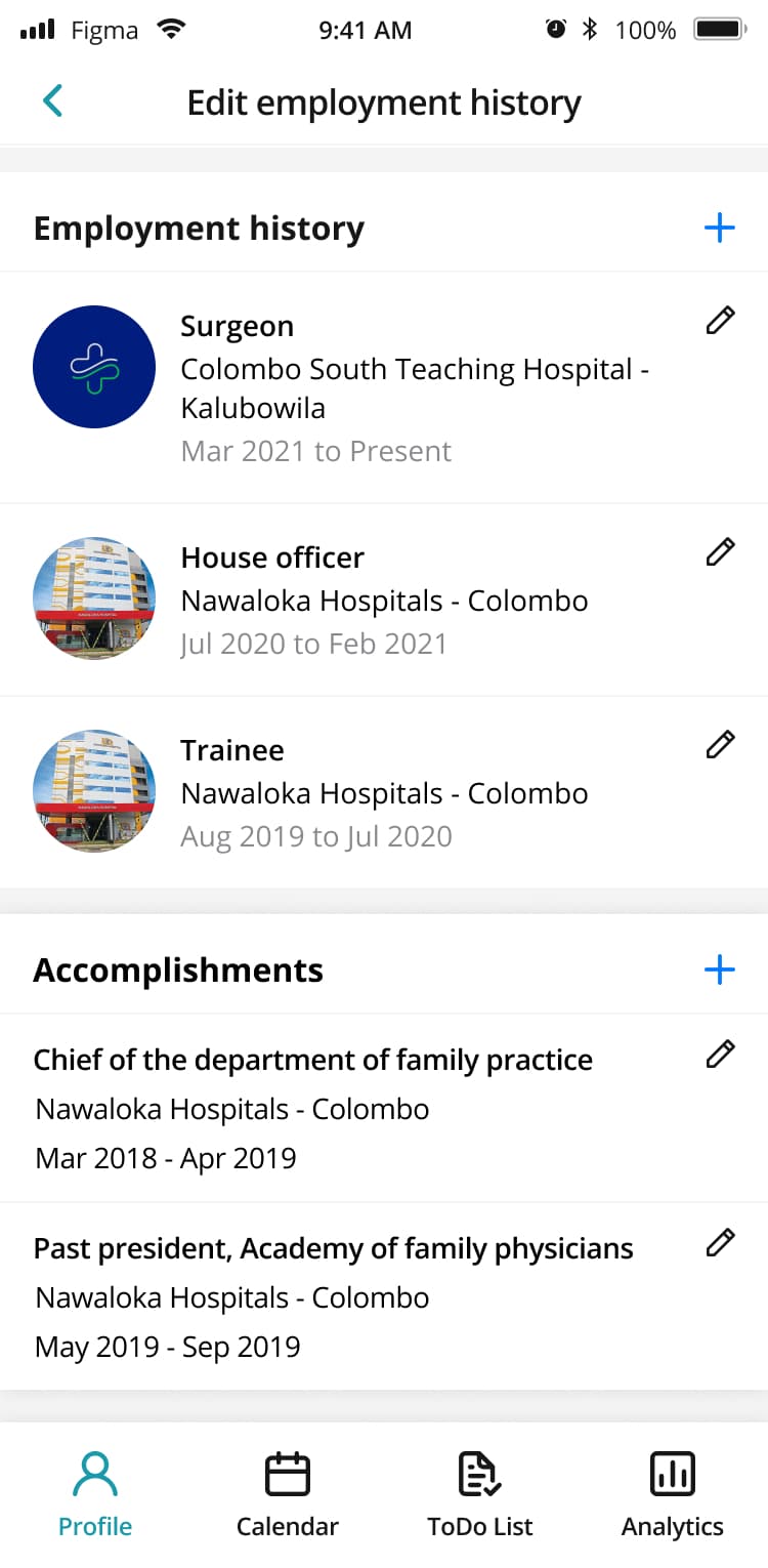 Co-Lab profile edit jobs