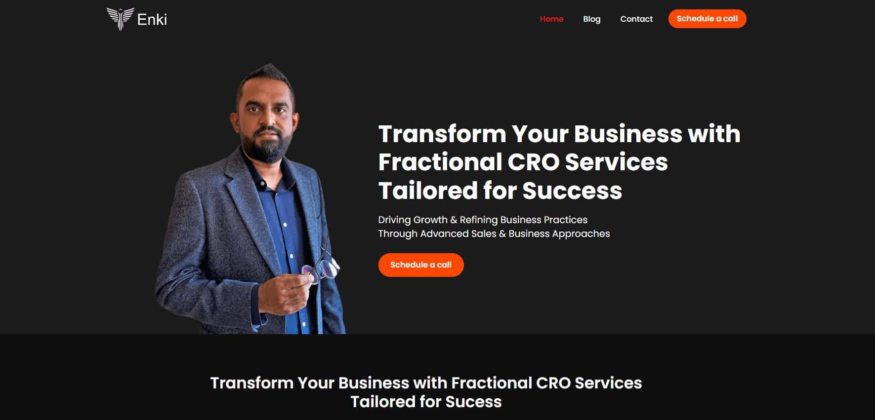 Enki - Fractional CRO Services Website