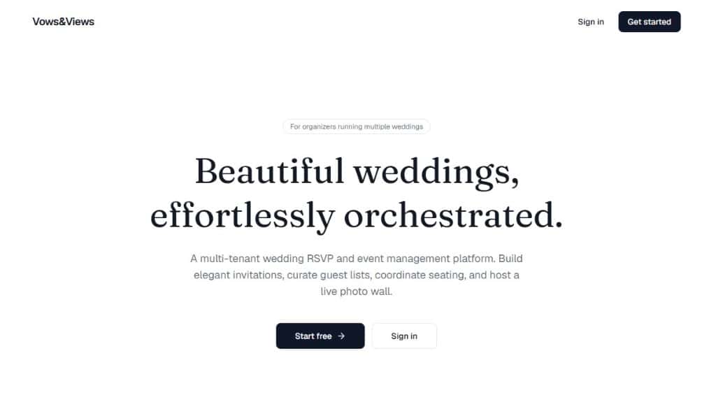 Vows & Views - Guest Management