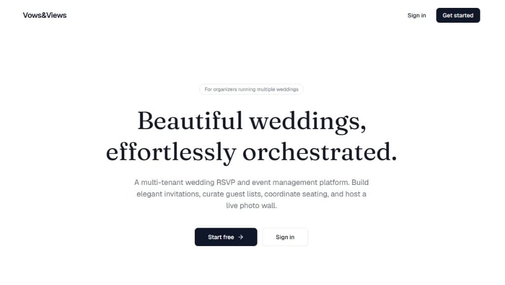 Vows & Views - Guest Management